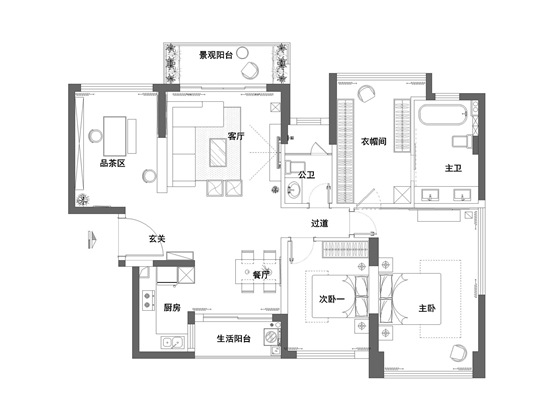 130㎡新中式：诗意的东方梦境与现代的完美结合