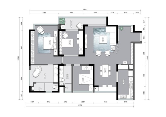 145㎡现代简约家居，全屋原木家装，藏不住的美好和浪漫